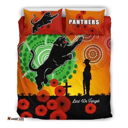 Panthers Anzac Day Bedding Set Mix Indigenous Lest We Forget