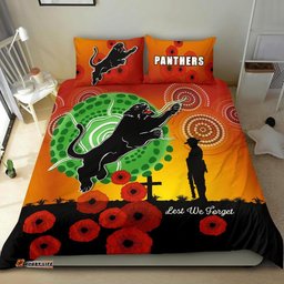 Panthers Anzac Day Bedding Set Mix Indigenous Lest We Forget