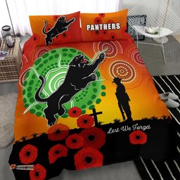 Panthers Anzac Day Bedding Set Mix Indigenous Lest We Forget