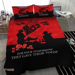 VibeHoodie Bedding Set - Anzac Day For Those Who Leave Never To Ruturn Bedding Set