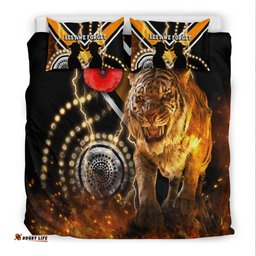 Wests Tigers Anzac Day Bedding Set Version Aboriginal Tiger 3D