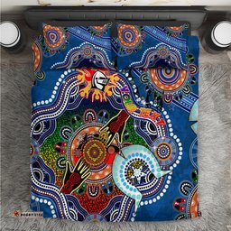 Personalised Knights NAIDOC Week 2024 Bedding Set Australia Aboriginal Dot Painting DT02