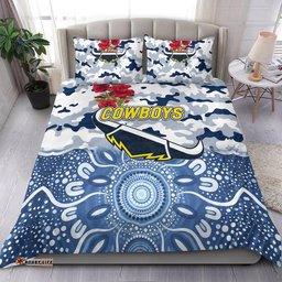 North Queensland Cowboys ANZAC 2022 Bedding Set Indigenous Vibes White