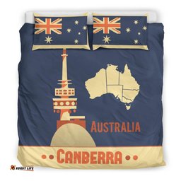 Bedding Sets - Canberra Bed Aus Flag Vintage Map Sets