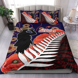 VibeHoodie Bedding Set - Anzac Day Fern & Poppy Bedding Set