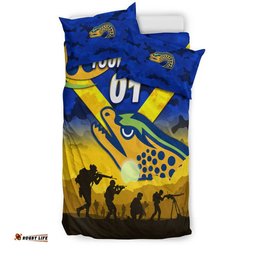 Custom Personalised Parramatta Eels ANZAC 2022 Bedding Set Simple Style Blue
