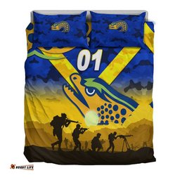 Custom Personalised Parramatta Eels ANZAC 2022 Bedding Set Simple Style Blue