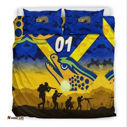 Custom Personalised Parramatta Eels ANZAC 2022 Bedding Set Simple Style Blue