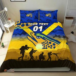 Custom Personalised Parramatta Eels ANZAC 2022 Bedding Set Simple Style Blue