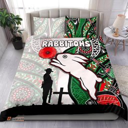 Rabbitohs Bedding Set Indigenous ANZAC Day