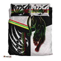 Panthers Bedding Set Claws Half Black White Style