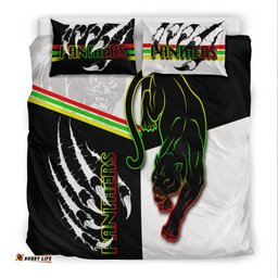 Panthers Bedding Set Claws Half Black White Style