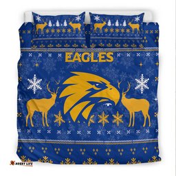 West Coast Eagles Club Bedding Set - Christmas Ugly Style -