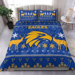 West Coast Eagles Club Bedding Set - Christmas Ugly Style -