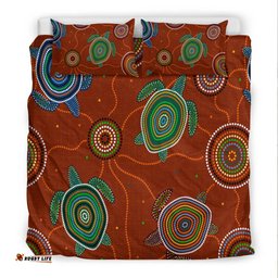 Aboriginal Bedding Set - Aussie Turtle with Aboriginal Style