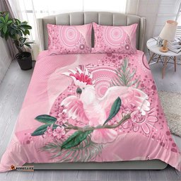 Pink Cockatoo Australia Bedding Set Aussie Cacatua Leadbeateri Aboriginal Art