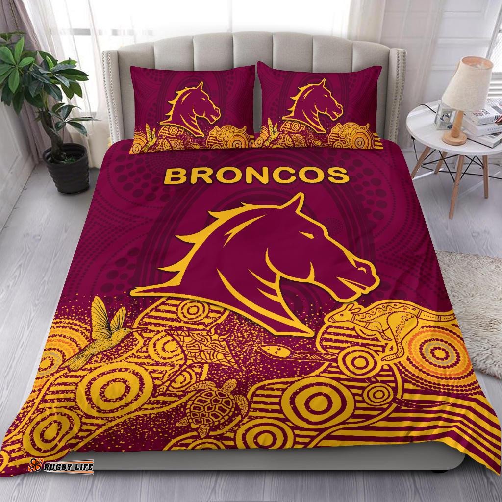 Brisbane Bedding Set Broncos Indigenous