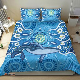 Whale In The Ocean Aboriginal Dot Art Bedding Set No1