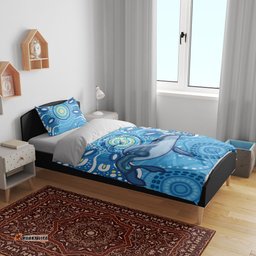 Whale In The Ocean Aboriginal Dot Art Bedding Set No1