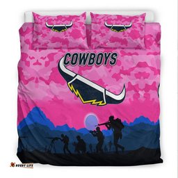 North Queensland Cowboys ANZAC 2022 Bedding Set Simple Style Pink