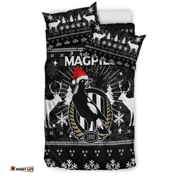 Collingwood Magpies Bedding Set - Christmas Ugly Style -