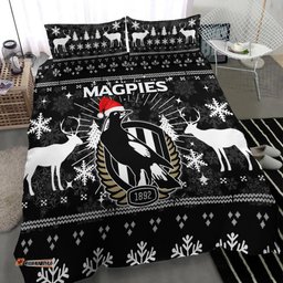Collingwood Magpies Bedding Set - Christmas Ugly Style -