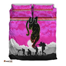 Custom Personalised Penrith Panthers ANZAC 2022 Bedding Set Simple Style Pink