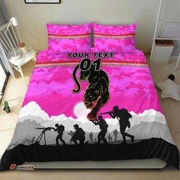 Custom Personalised Penrith Panthers ANZAC 2022 Bedding Set Simple Style Pink