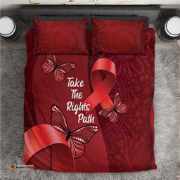 Australia AIDS Awareness Month Bedding Set Take The Rights Path Aboriginal Art