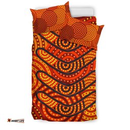 Aboriginal Bedding Set - Aboriginal Boomerangs And Dot Circle