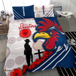 Australia Roosters Bedding Set Anzac Day - Three Tiles Style