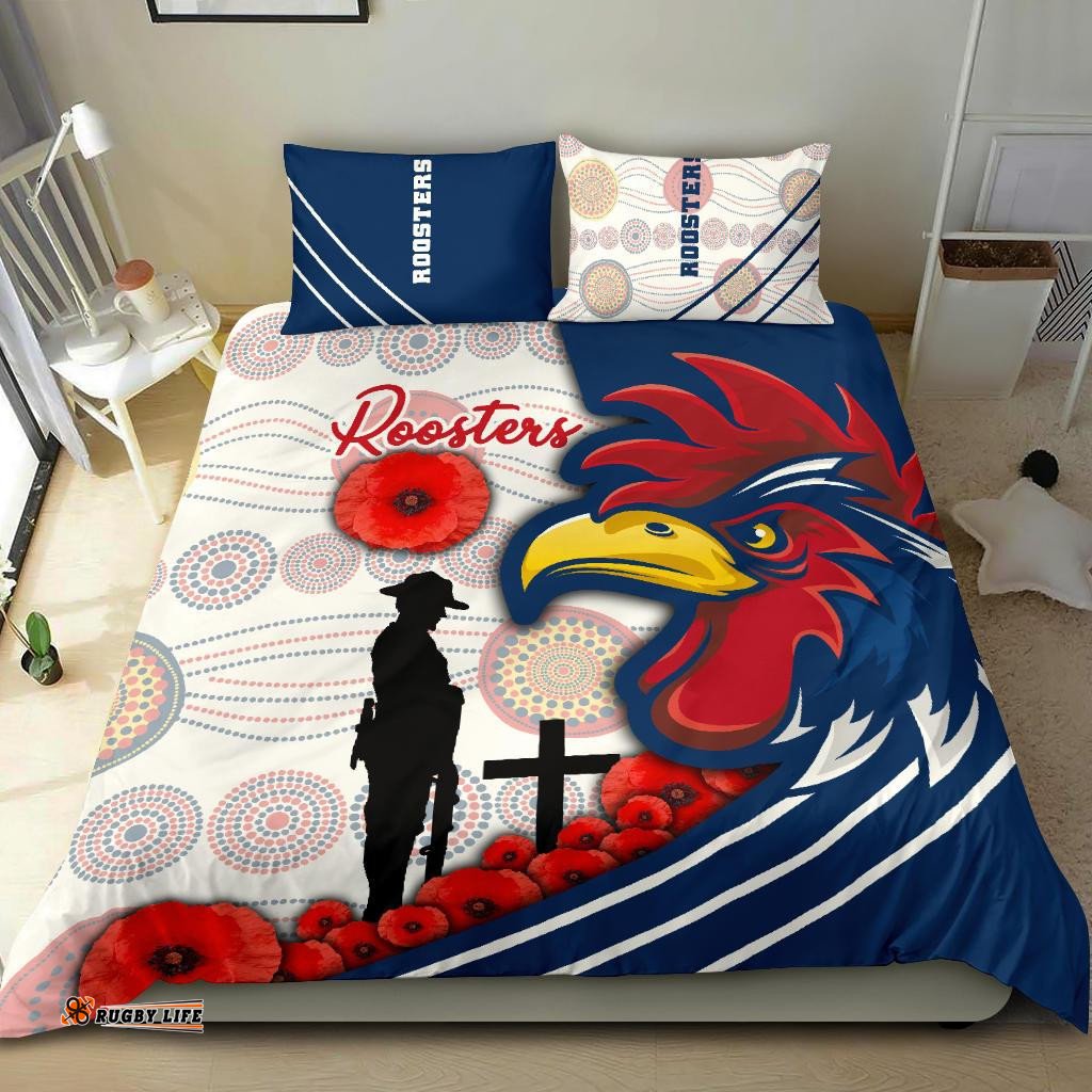 Australia Roosters Bedding Set Anzac Day - Three Tiles Style