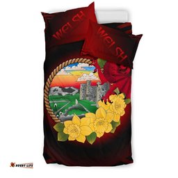 Welsh Bedding Set Wales Dragon and Daffodil