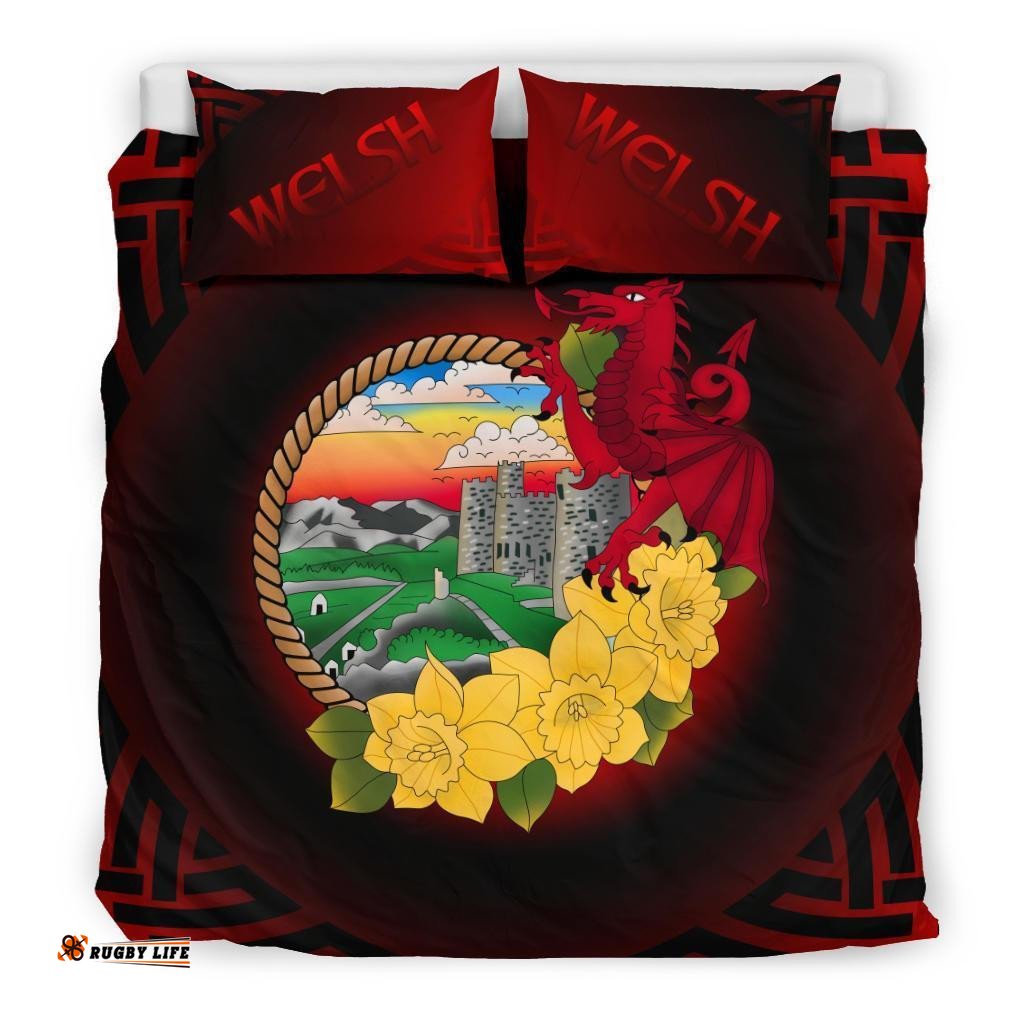 Welsh Bedding Set Wales Dragon and Daffodil