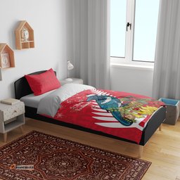 New Zealand Christmas In July Bedding Set Tui Bird With Kowhai Meri Kirihimete