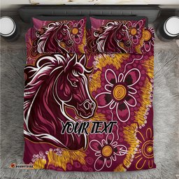 Personalised Broncos NAIDOC Week 2024 Bedding Set Aboriginal Fire Burning Sparks