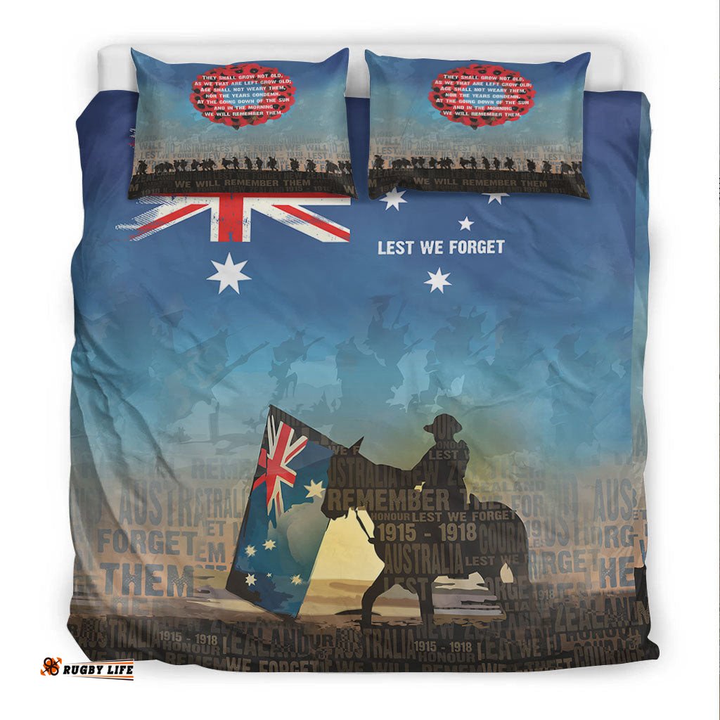 VibeHoodie Bedding Set - Anzac Lest We Forget The Light Horse Bedding Set