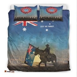 VibeHoodie Bedding Set - Anzac Lest We Forget The Light Horse Bedding Set