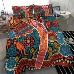 Aboriginal Boomerang Bedding Set Indigenous