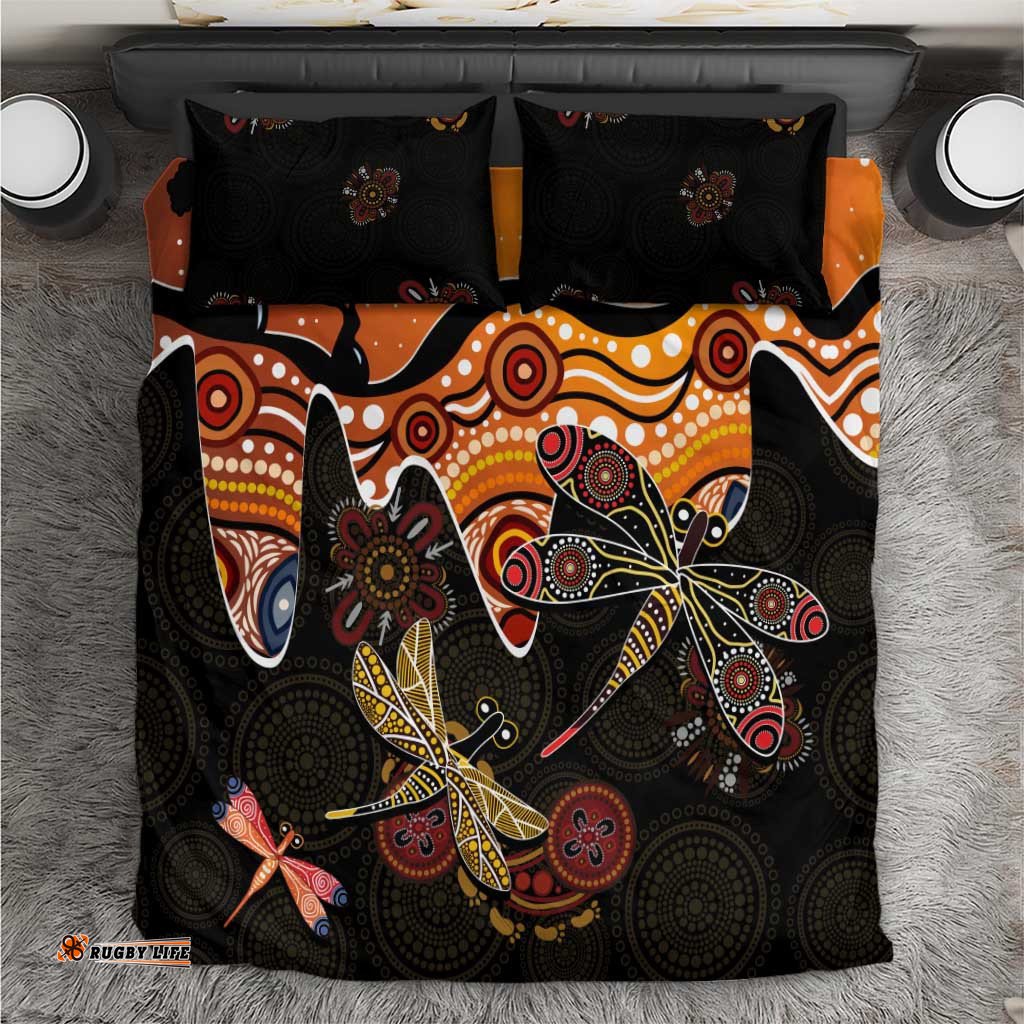 Dragonfly Aboriginal Australia Bedding Set Indigenous Art DT02