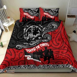 Aotearoa Toitu Te Tiriti Bedding Set Honoring Te Tiriti o Waitangi Maori Haka