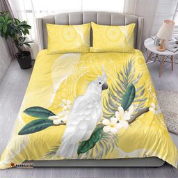 Australia Cacatua Galerita Bedding Set Sulphur Crested Cockatoo Aboriginal Art