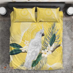 Australia Cacatua Galerita Bedding Set Sulphur Crested Cockatoo Aboriginal Art