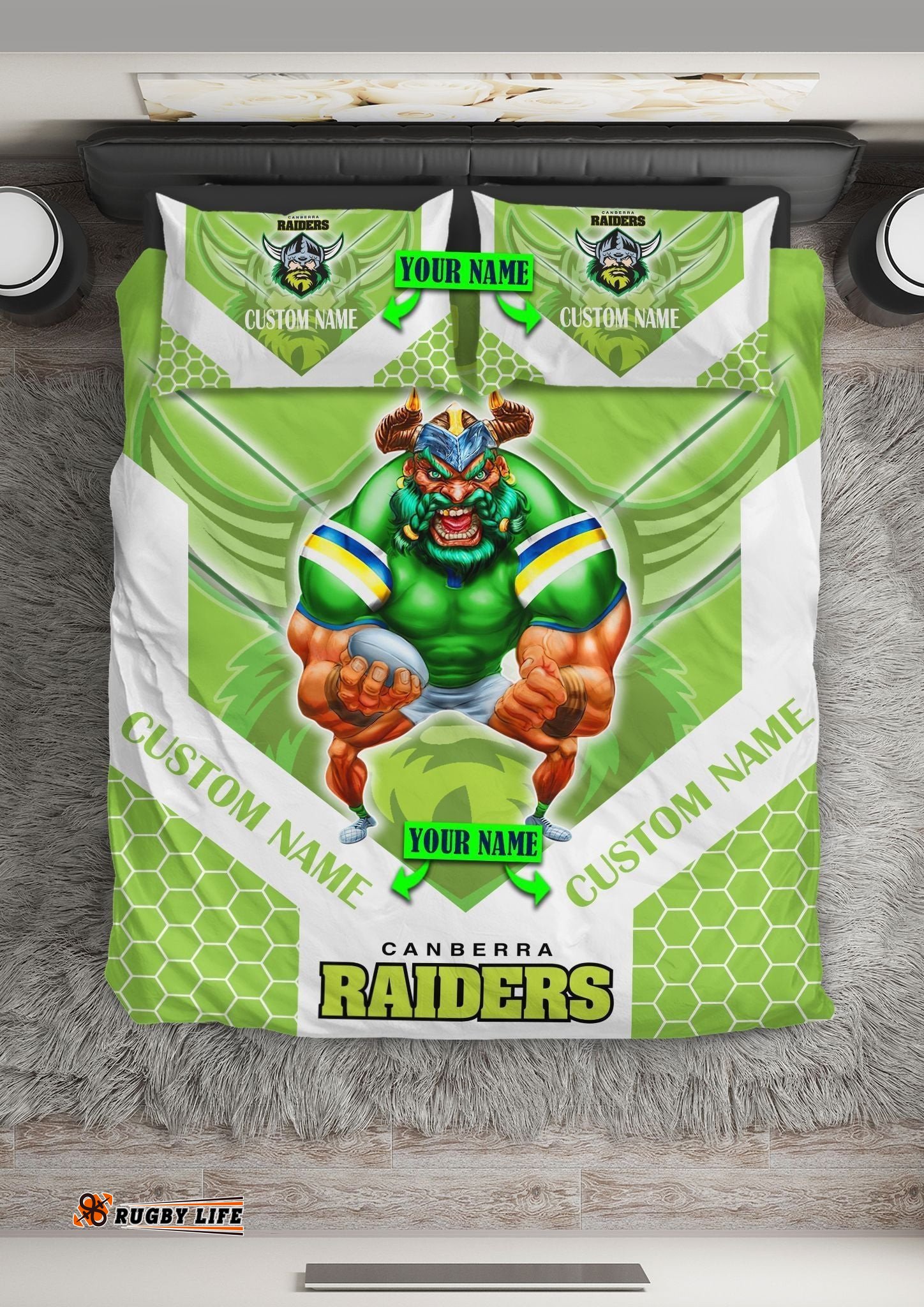 Nrl Bedding Set Canberra Raiders Bedding Set Mascot