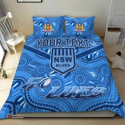 Custom Personalised NSW Blues Bedding Set Aboriginal Admirable