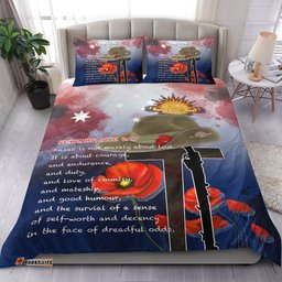 VibeHoodie Bedding Set - Custom Anzac Day Remembrance Day Qoute Bedding Set