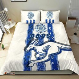 Melbourne Kangaroos Bedding Set Indigenous North - Roos White