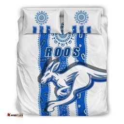 Melbourne Kangaroos Bedding Set Indigenous North - Roos White