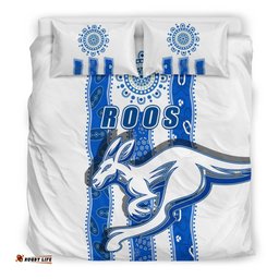 Melbourne Kangaroos Bedding Set Indigenous North - Roos White
