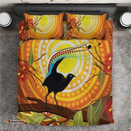 Australia Superb Lyrebird Bedding Set Aboriginal Art